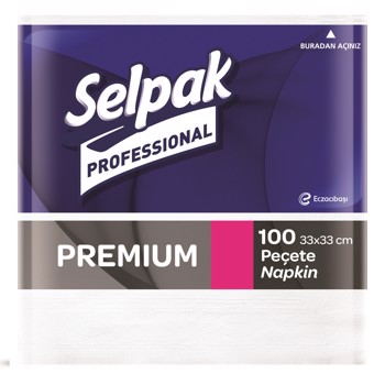 Selpak Pro Premium 1/4 fold servietter  33x33 hvid 2lags 2400stk